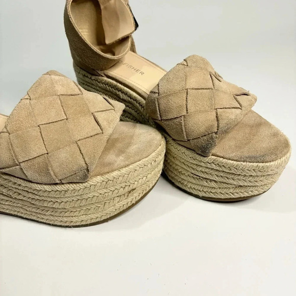 Marc Fisher 7 M Vixta Espadrille Platform Sandal Beige - Picture 6 of 10